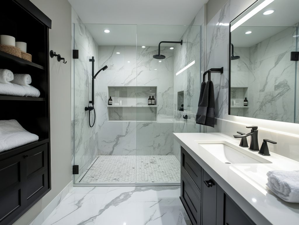 Professional bathroom remodel turned a small functional bathroom into a cozy one