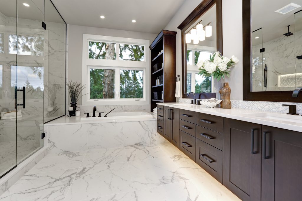 Professional bathroom remodel turned an outdated bathroom into a fabulous oasis
