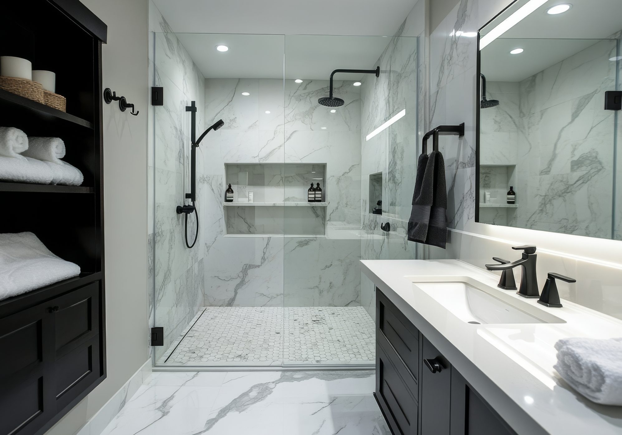 Professional bathroom remodel turned a small functional bathroom into a cozy one